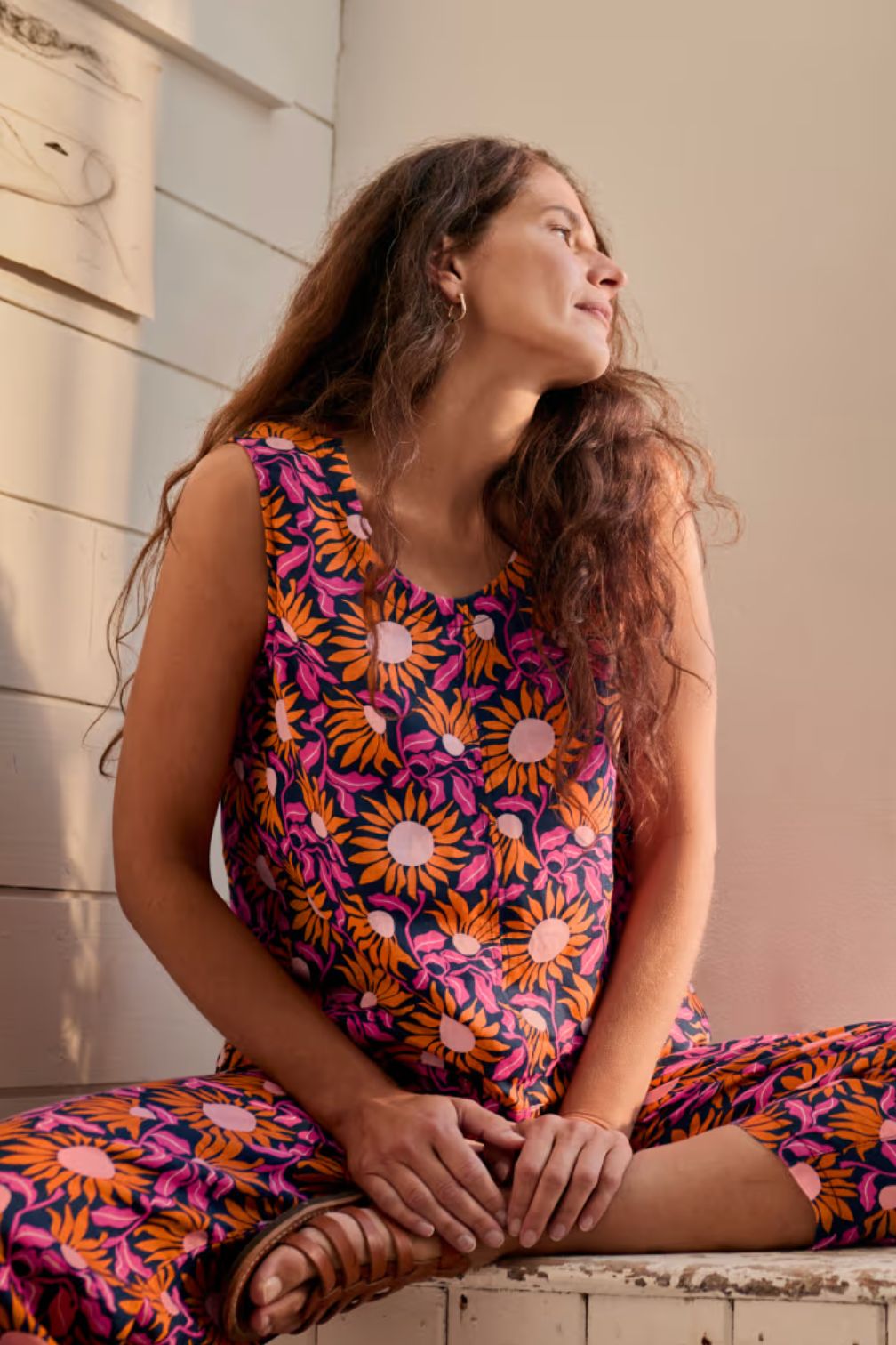 Seasalt Lighthouse Station Vest in Bold Sunflower Maritime