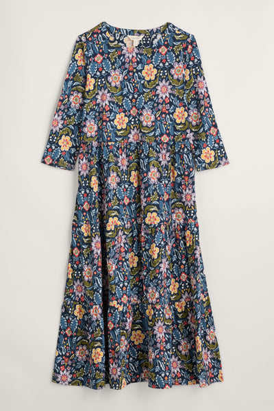 Seasalt Line Strokes Dress in Rustic Floral Maritime-Womens-Ohh! By Gum - Shop Sustainable