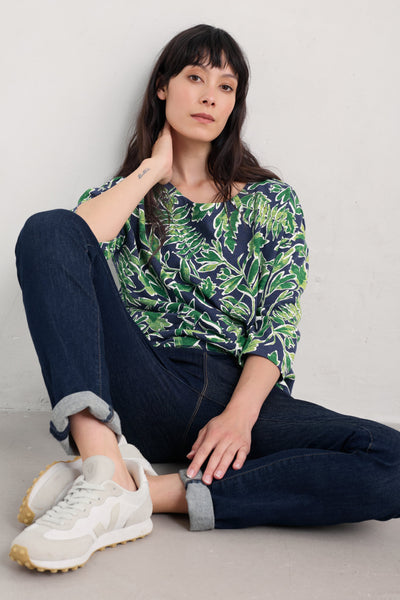 Seasalt Living Canvas Top in Inked Foliage Maritime-Womens-Ohh! By Gum - Shop Sustainable