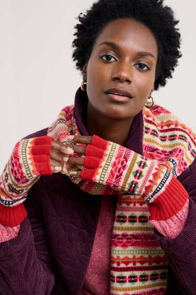 Seasalt Mabyn Mittens in Scillia Aran Multi