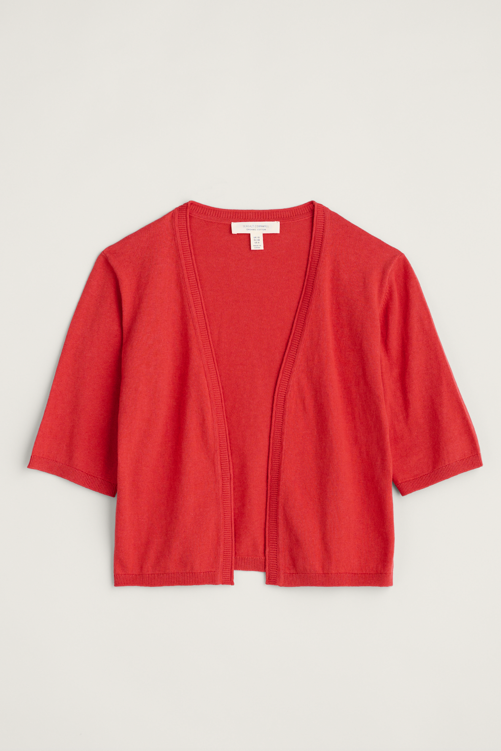 Seasalt Maria Organic Cotton Cardigan - Tomato-Womens-Ohh! By Gum - Shop Sustainable