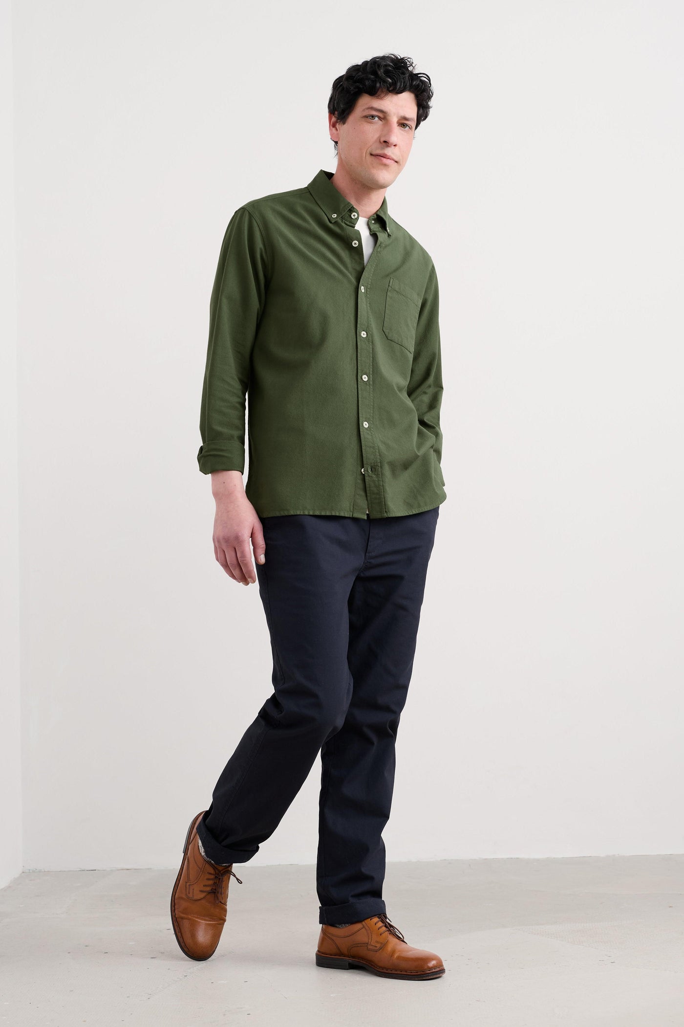 Seasalt Men's Jenken Garment Dyed Oxford Shirt-Hosta