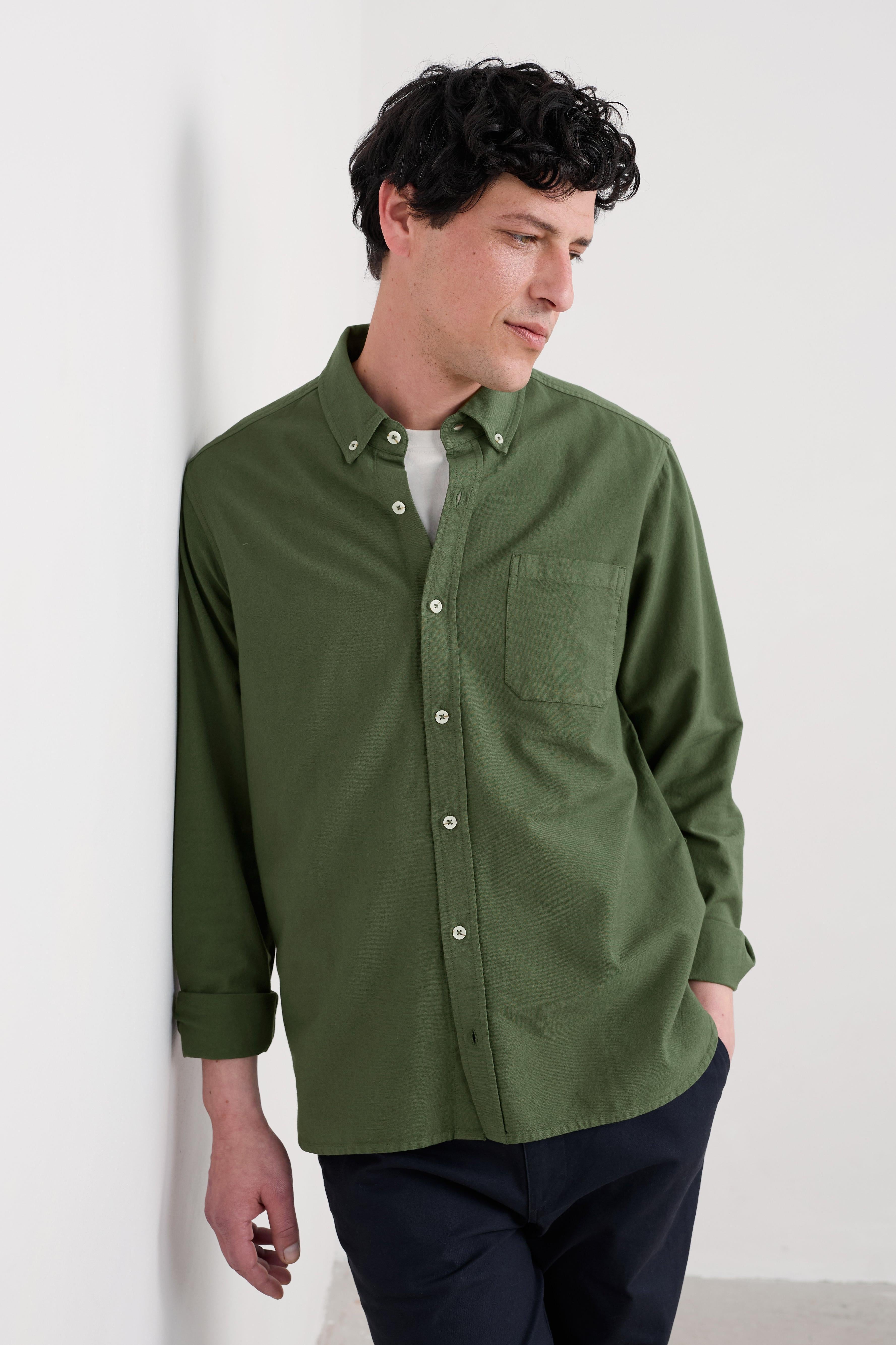 Seasalt Men's Jenken Garment Dyed Oxford Shirt-Hosta