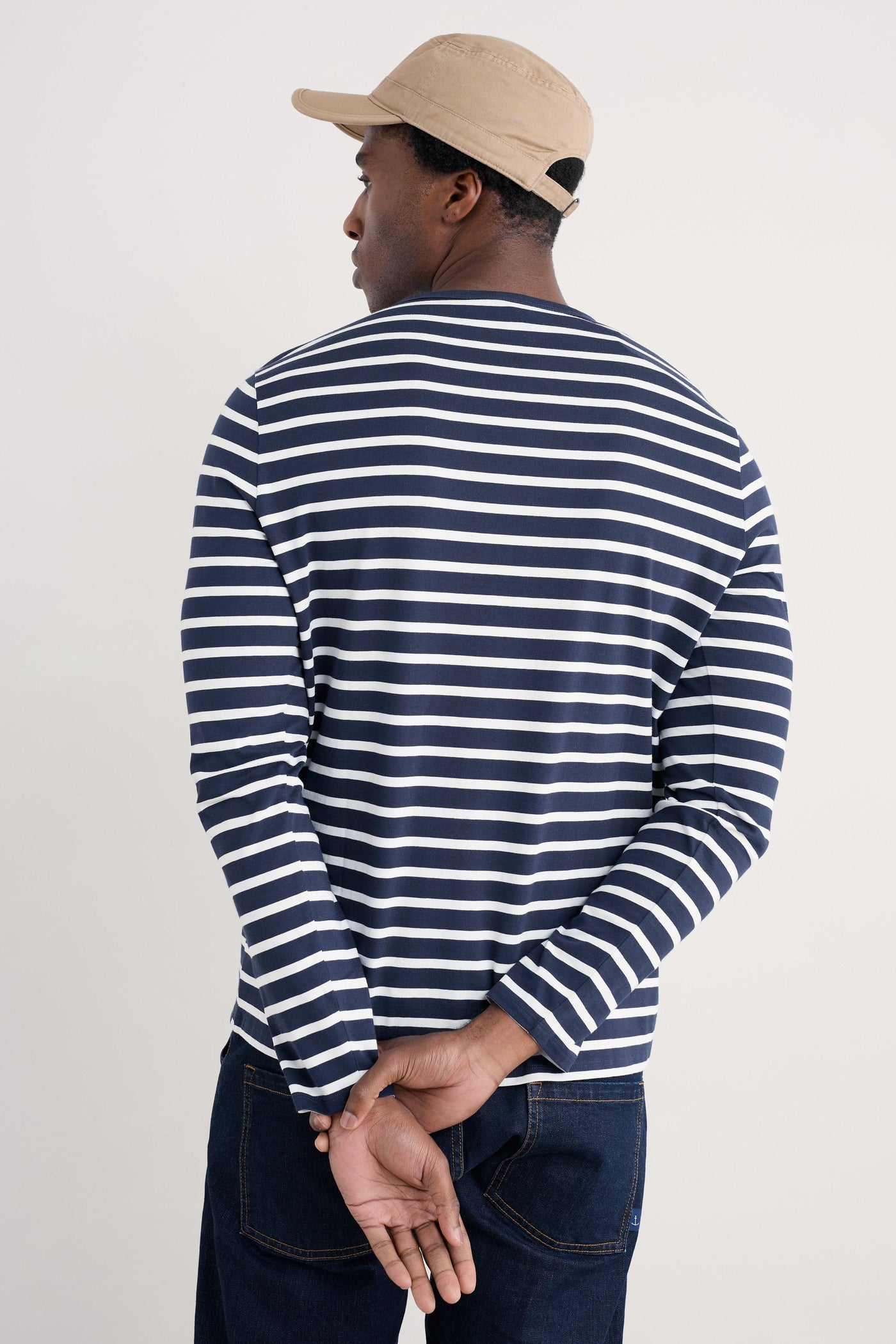 Seasalt Men's Sailor Shirt Breton Maritime Chalk