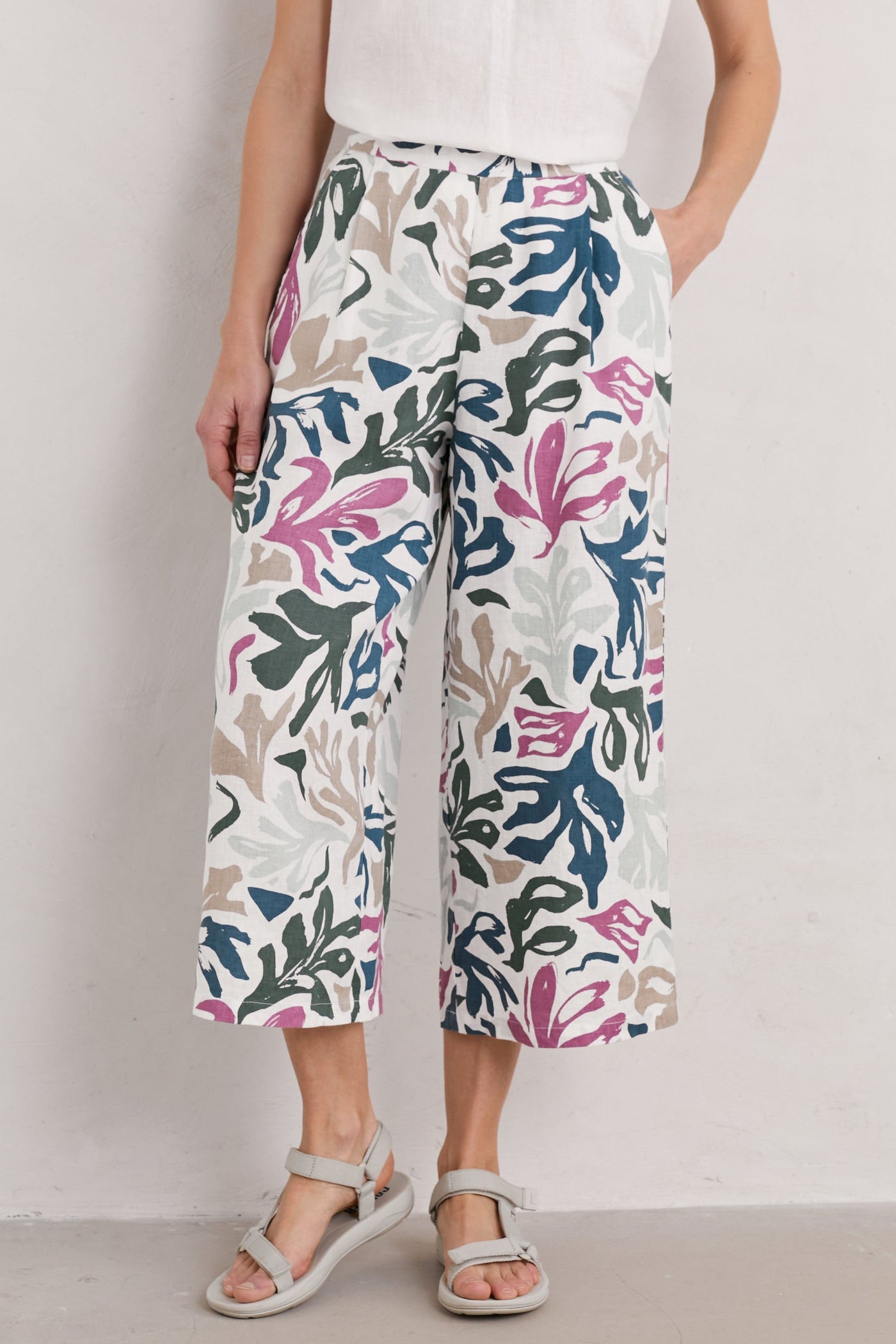 Seasalt Peaceful Haven Culottes - Sea Frond Chalk-Womens-Ohh! By Gum - Shop Sustainable