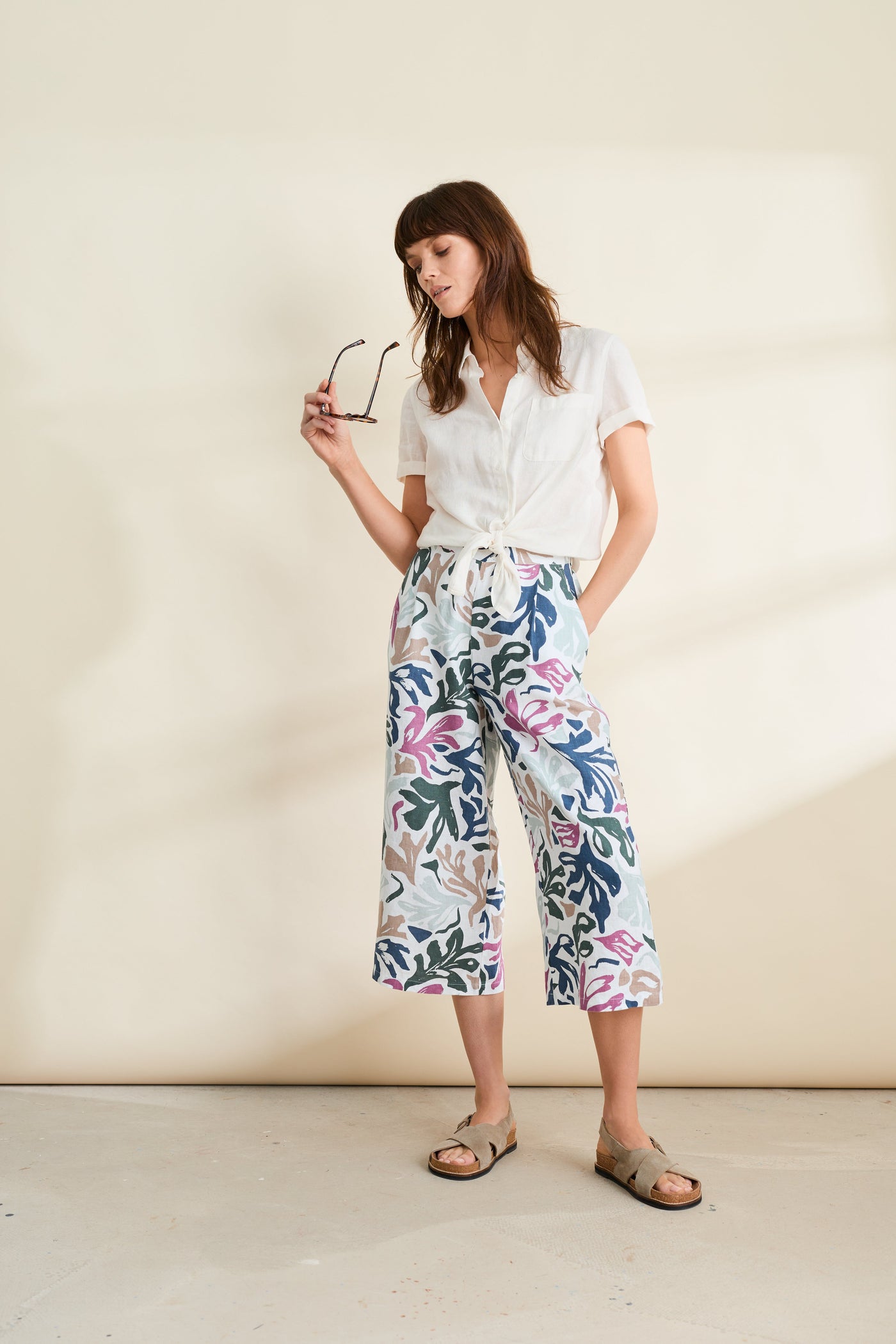 Seasalt Peaceful Haven Culottes - Sea Frond Chalk-Womens-Ohh! By Gum - Shop Sustainable