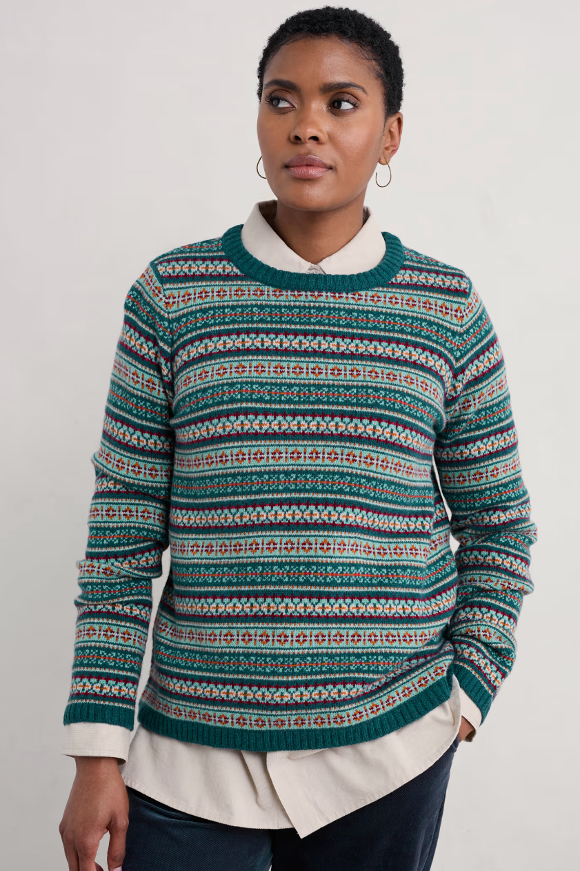 Seasalt Percella Cove Jumper in Wheal Towan Seashore Mix-Womens-Ohh! By Gum - Shop Sustainable