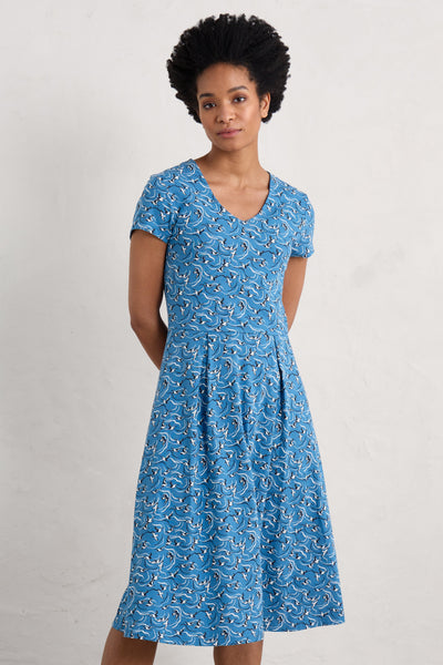 Seasalt Pier View Dress - River Birds Sailboats-Womens-Ohh! By Gum - Shop Sustainable