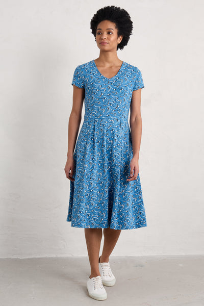 Seasalt Pier View Dress - River Birds Sailboats-Womens-Ohh! By Gum - Shop Sustainable