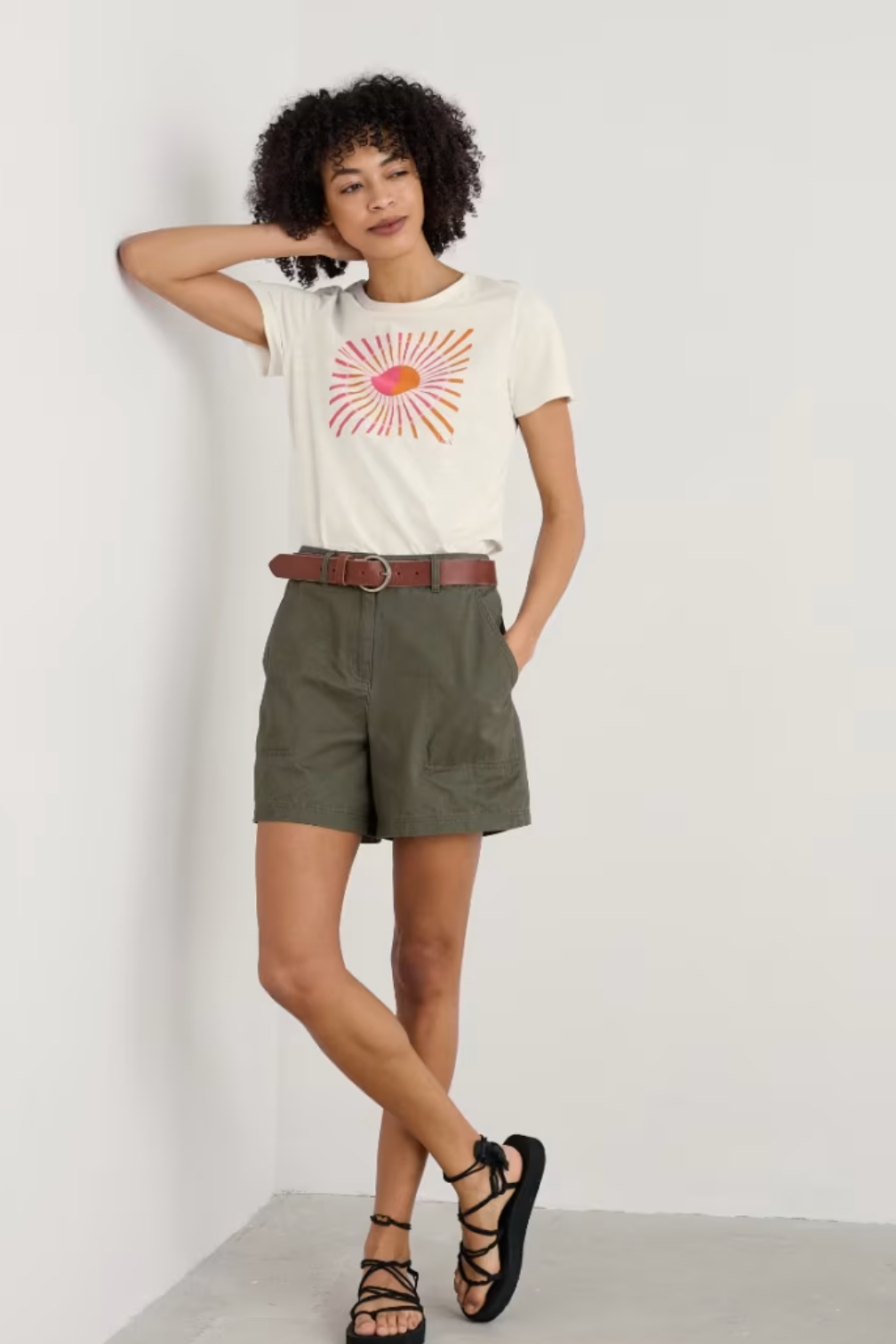 Seasalt Printing Ink T-shirt in Sunrise Graphic Chalk