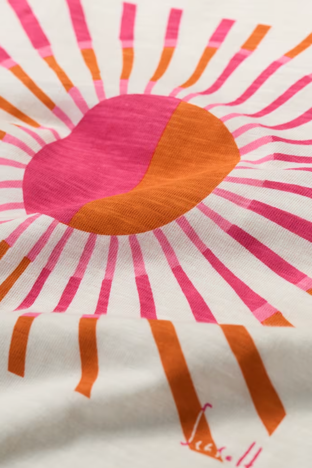 Seasalt Printing Ink T-shirt in Sunrise Graphic Chalk