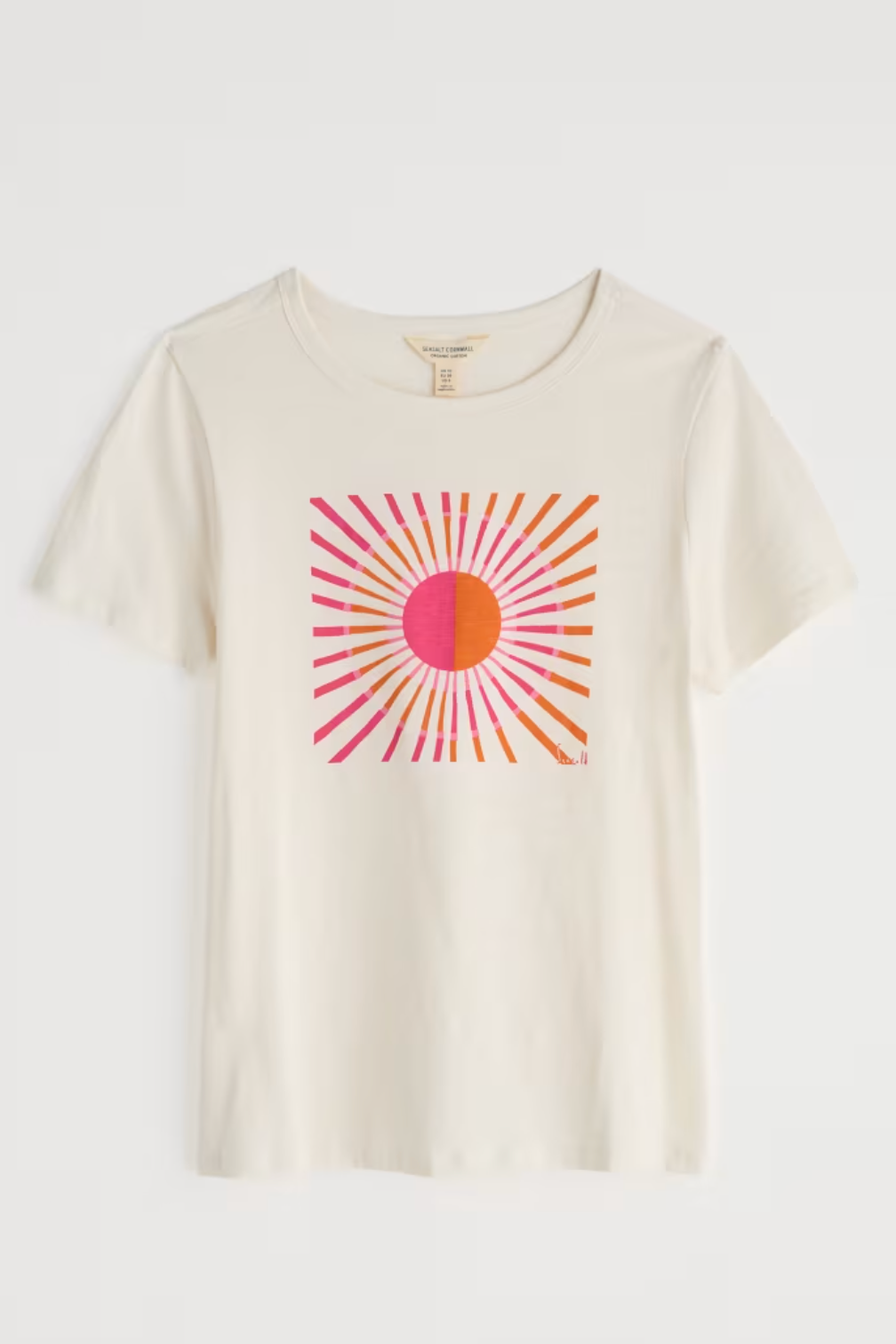 Seasalt Printing Ink T-shirt in Sunrise Graphic Chalk