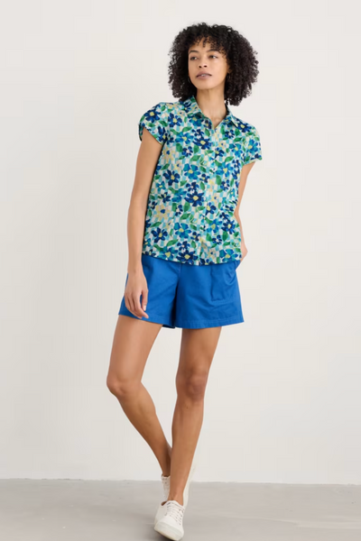 Seasalt Rushmaker Shirt in Picnic Floral Chalk