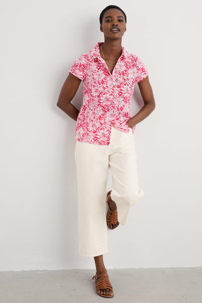 Seasalt Rushmaker Shirt in Stream Flower Scarlet