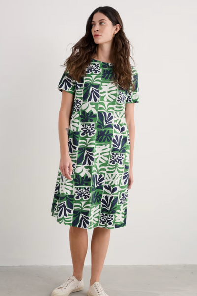 Seasalt S/S Pipers Dress in Collage Seaweed Hedgerow