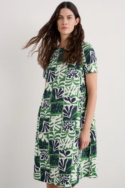 Seasalt S/S Pipers Dress in Collage Seaweed Hedgerow