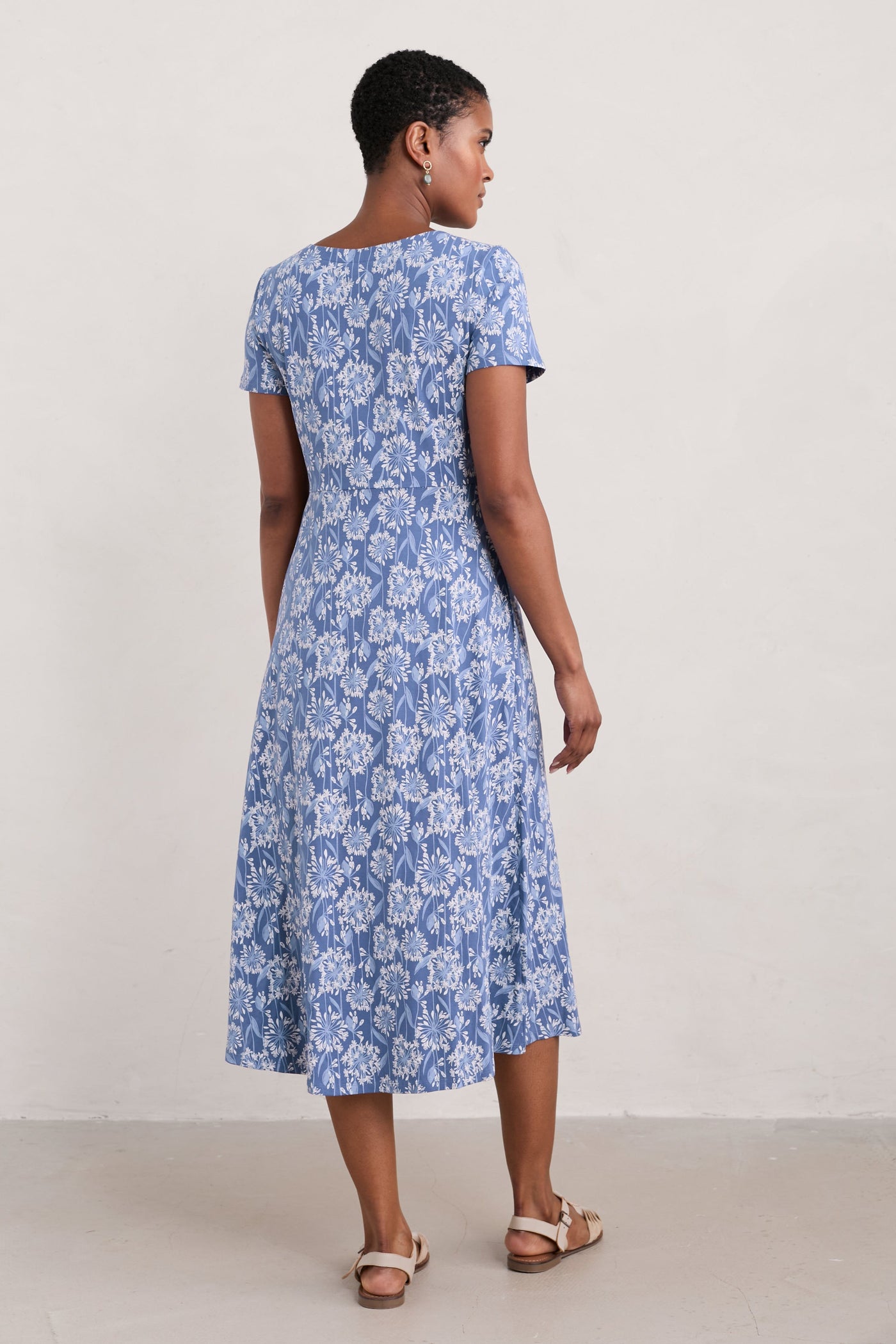 Seasalt S/S Veronica Dress- Agapanthus Lino Lupin-Womens-Ohh! By Gum - Shop Sustainable