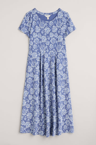 Seasalt S/S Veronica Dress- Agapanthus Lino Lupin-Womens-Ohh! By Gum - Shop Sustainable