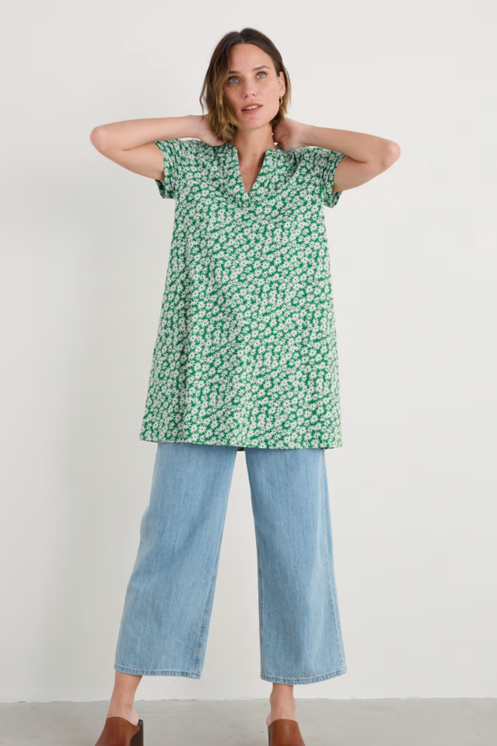 Seasalt S/S Wreathe Tunic in Screenprint Daisy Island