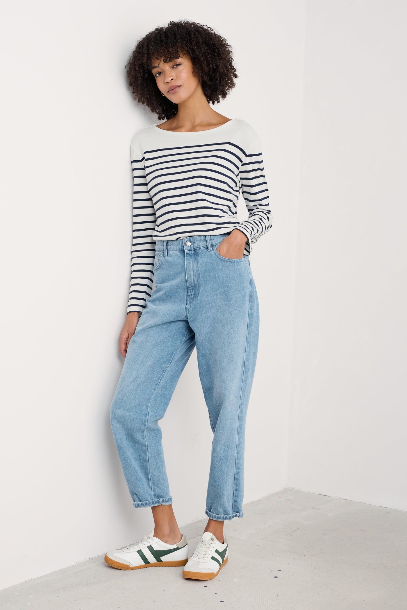 Seasalt Sailor Shirt - Falmouth Breton Chalk Maritime
