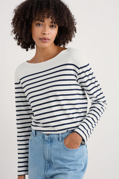 Seasalt Sailor Shirt - Falmouth Breton Chalk Maritime