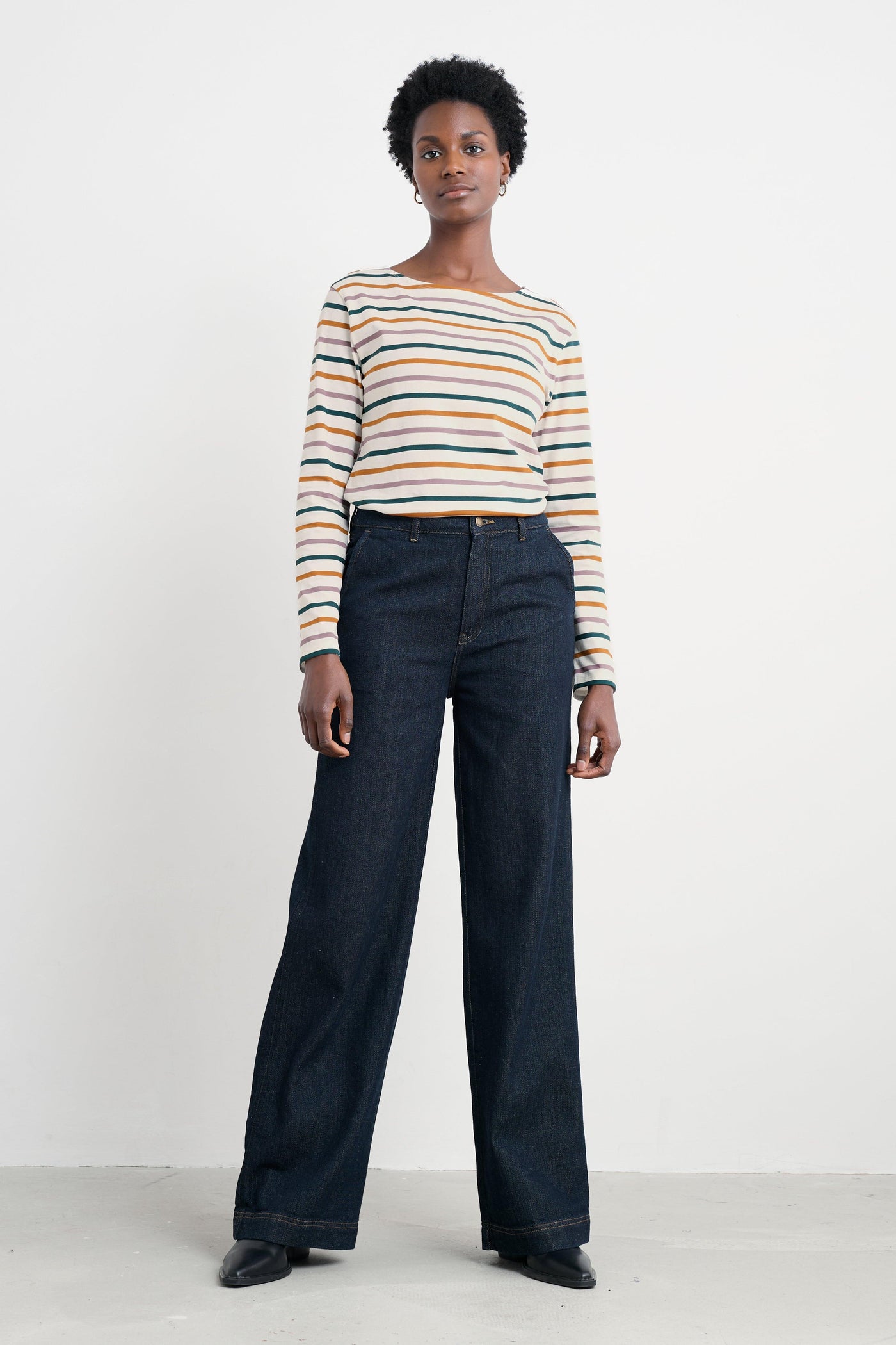 Seasalt Sailor Shirt in Tri Breton Verte