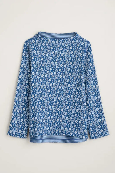 Seasalt Shore Sighting Top - Ditsy Sketch Blue Jay-Womens-Ohh! By Gum - Shop Sustainable