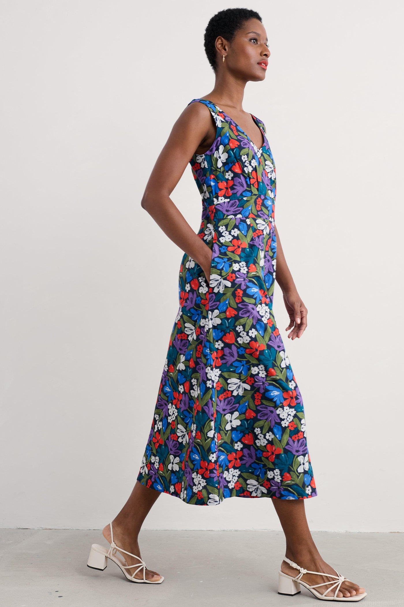 Seasalt Sky Beyond Dress in Crayon Floral Maritime