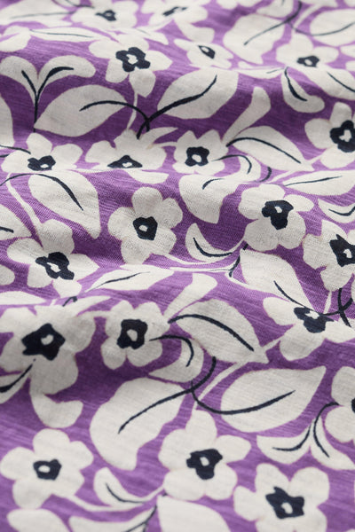 Seasalt Studio Glass Top in Winsome Floral Pansy