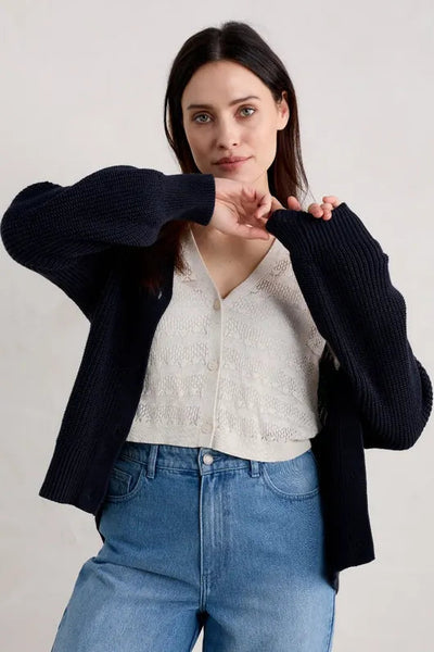 Seasalt Sweet Day Organic Cotton Cardigan - Ecru-Womens-Ohh! By Gum - Shop Sustainable