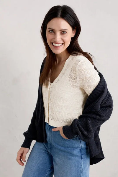 Seasalt Sweet Day Organic Cotton Cardigan - Ecru-Womens-Ohh! By Gum - Shop Sustainable