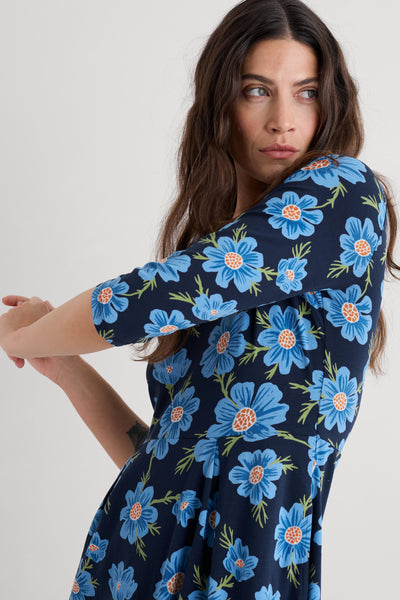 Seasalt Veronica Dress in Climbing Cosmos Lagoon