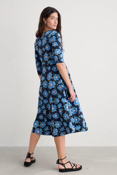 Seasalt Veronica Dress in Climbing Cosmos Lagoon