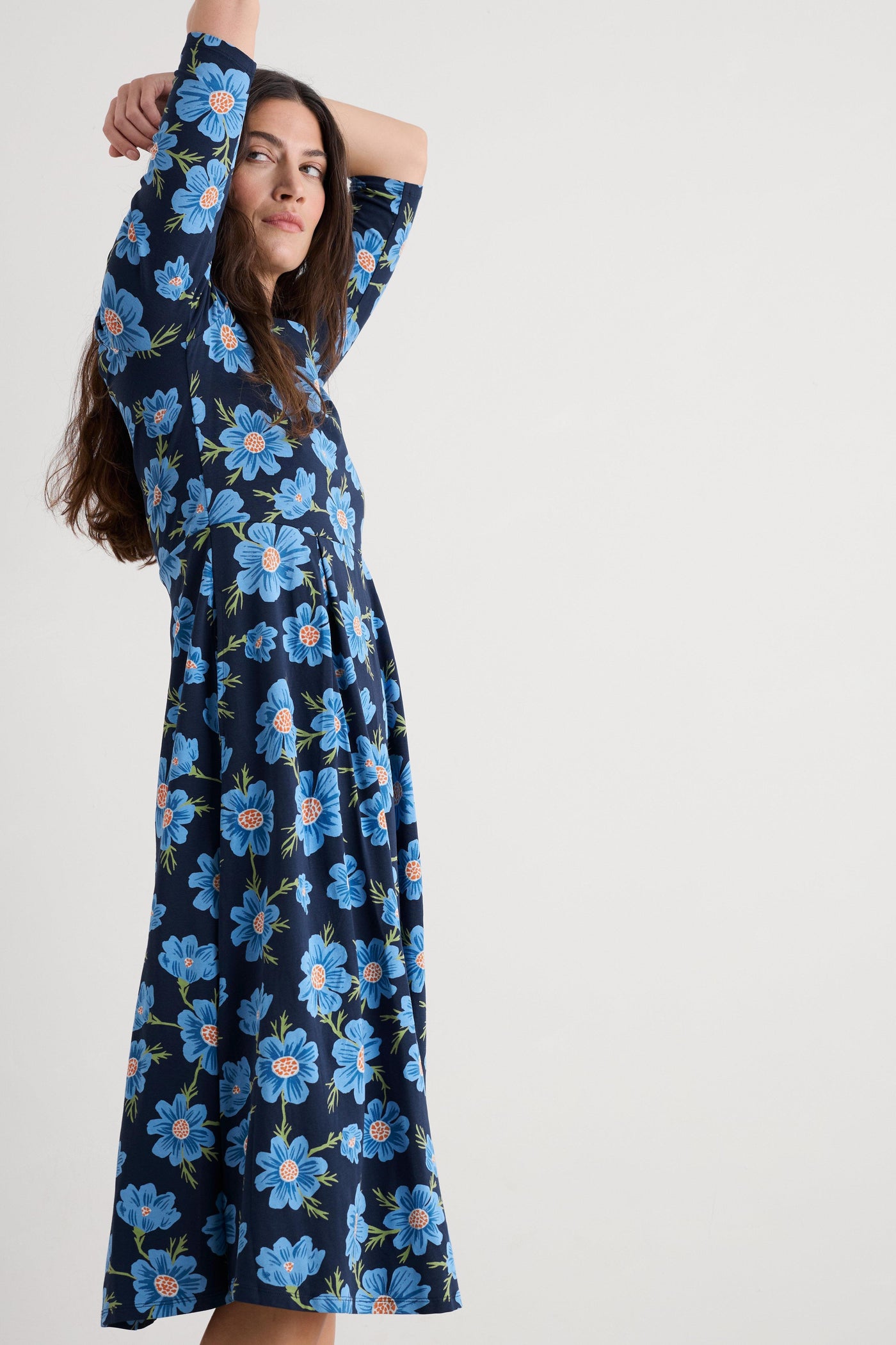 Seasalt Veronica Dress in Climbing Cosmos Lagoon