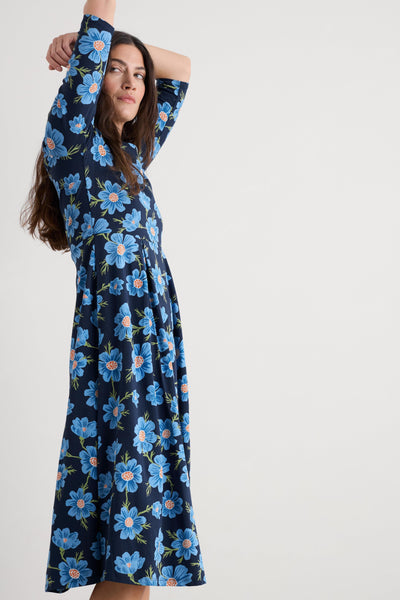 Seasalt Veronica Dress in Climbing Cosmos Lagoon