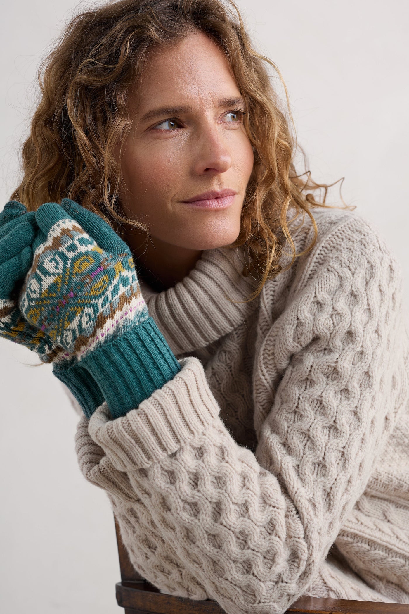 Seasalt Very Clever Gloves in Goldfinch Dusky Jade Multi-Womens-Ohh! By Gum - Shop Sustainable