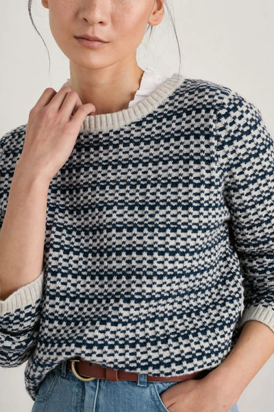 Seasalt Wall Penny Jumper - Maze Marine Aran-Womens-Ohh! By Gum - Shop Sustainable