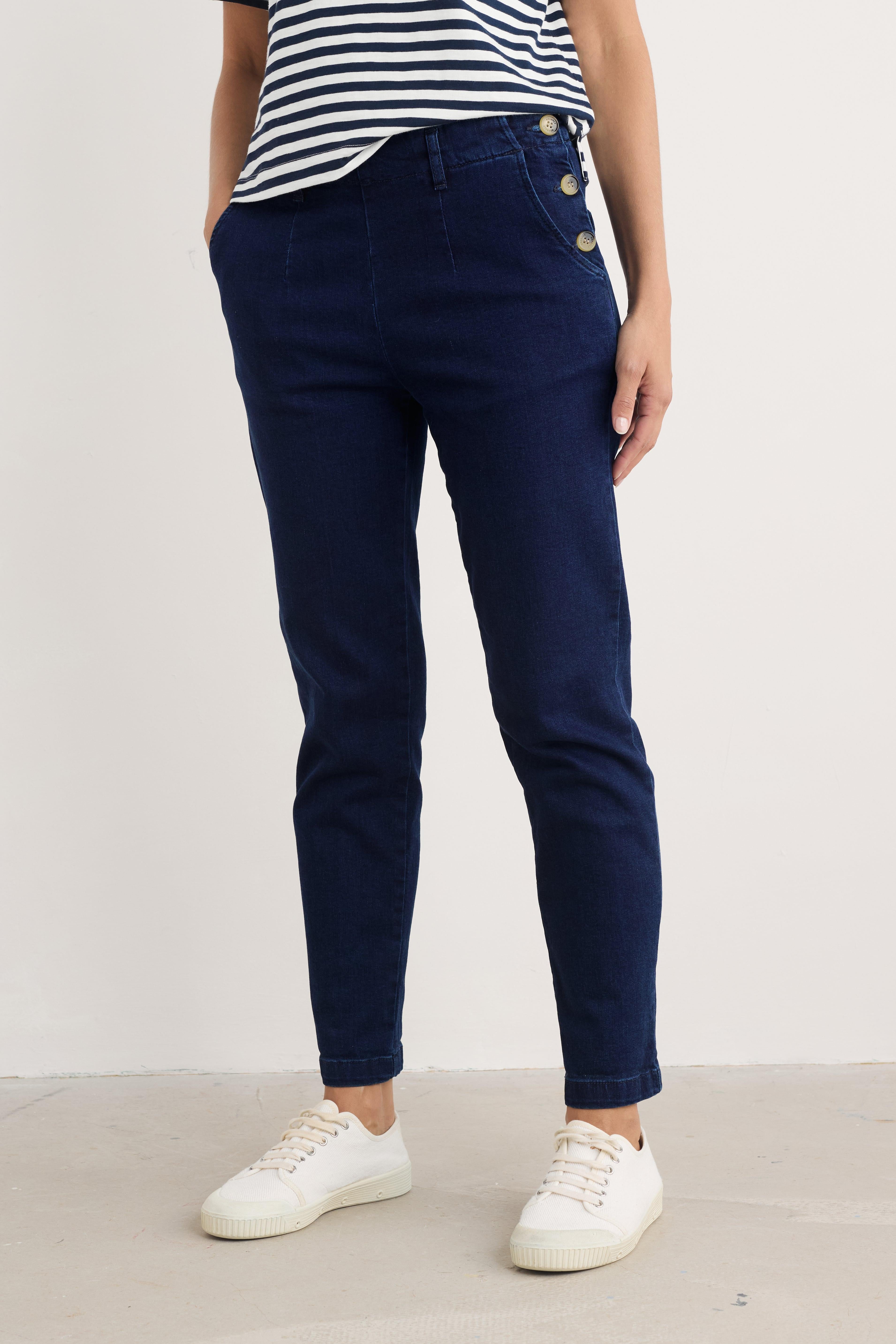 Pantalones con lavado índigo oscuro Waterdance de Seasalt