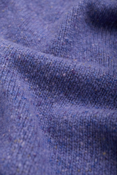 Close-up of purple wool fabric texture
