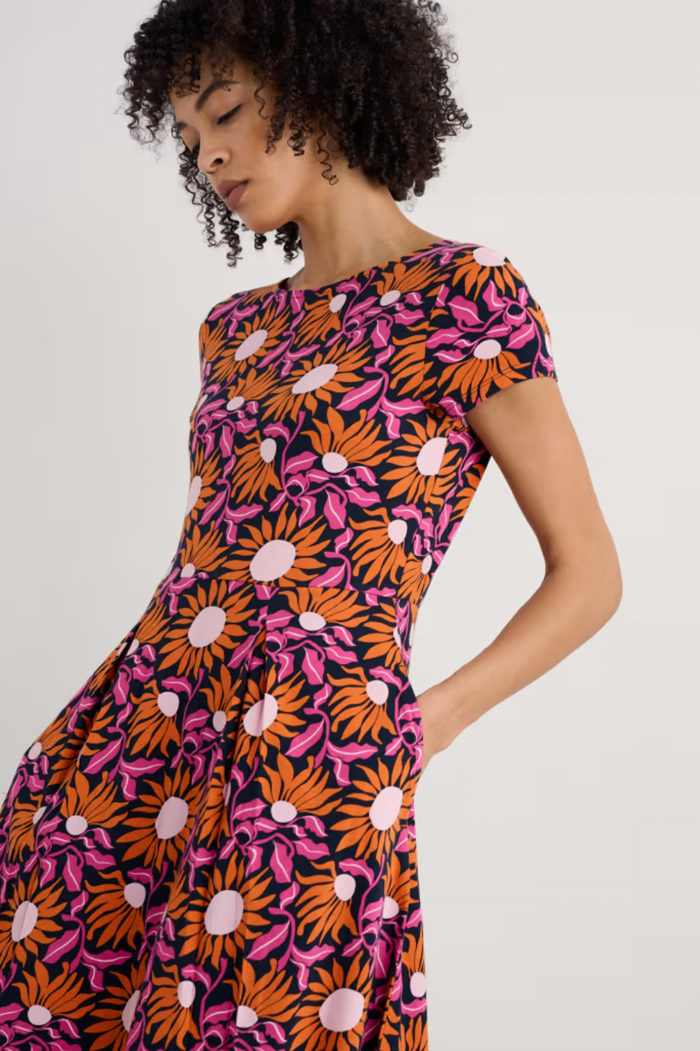 Seasalt Wild Bouquet Dress in Bold Sunflower Maritime
