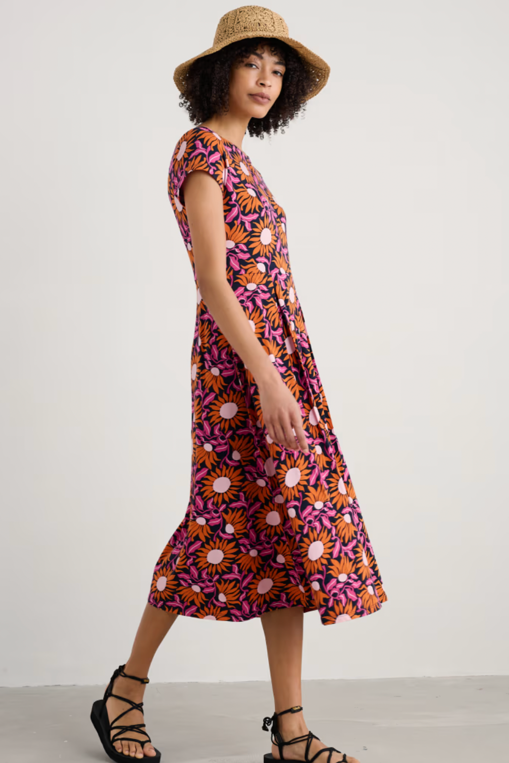 Seasalt Wild Bouquet Dress in Bold Sunflower Maritime