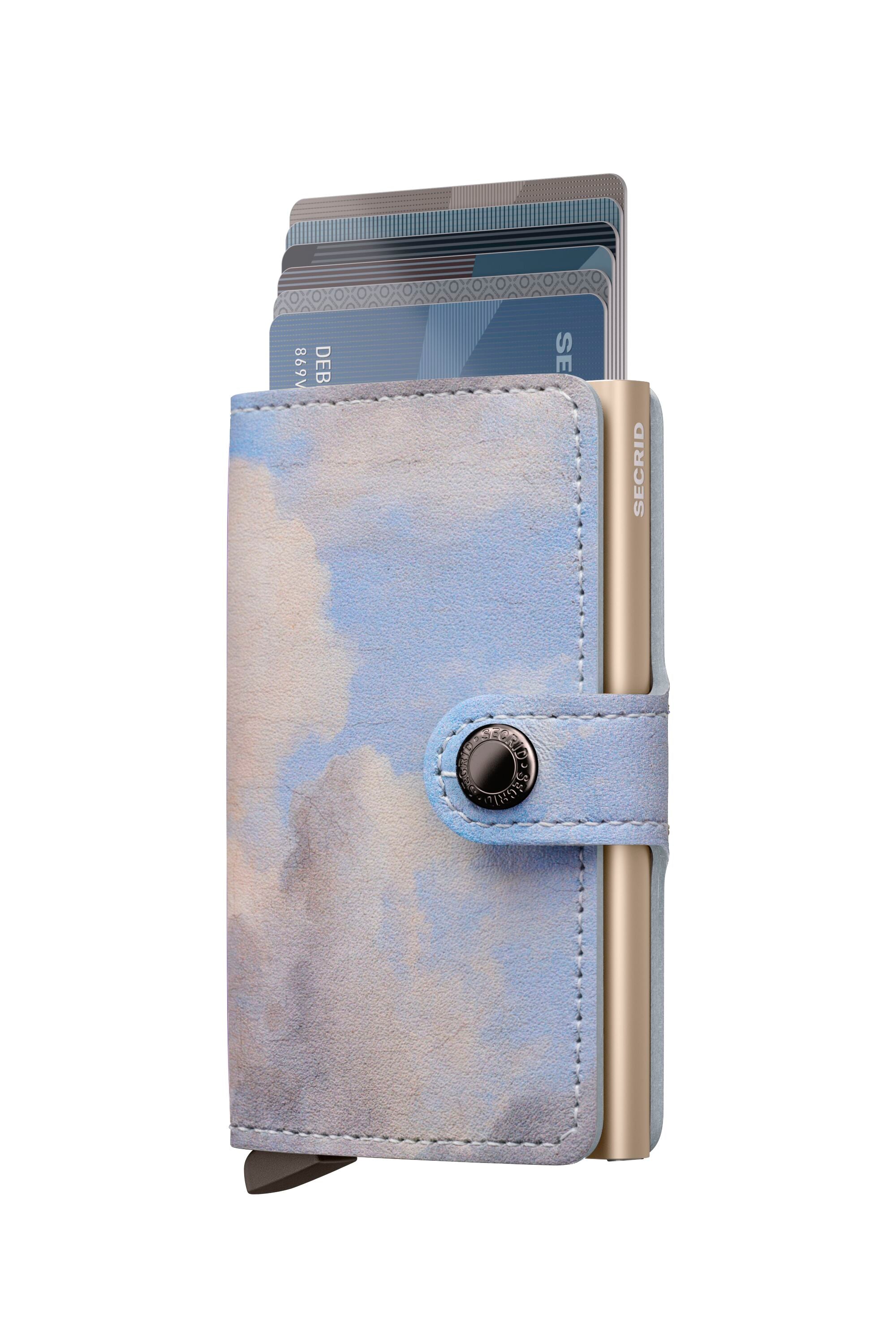 Cardholder with cloud pattern on a white background