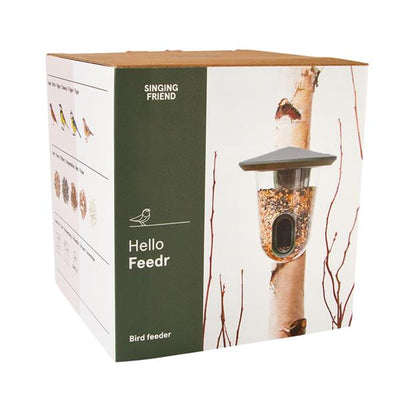 Singing Friend Hello Feeder Plastic Bird Feeder - Wild Green-Homeware-Ohh! By Gum - Shop Sustainable