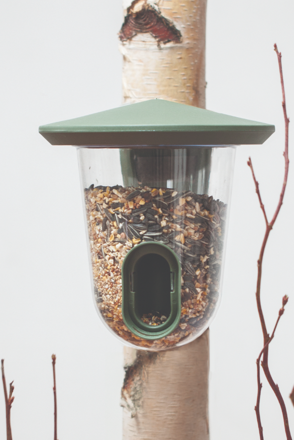 Singing Friend Hello Feeder Plastic Bird Feeder - Wild Green-Homeware-Ohh! By Gum - Shop Sustainable