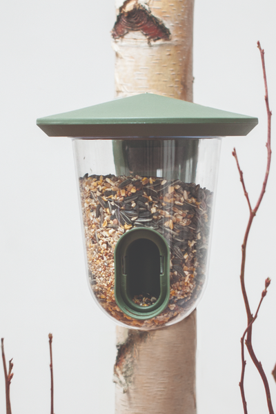 Singing Friend Hello Feeder Plastic Bird Feeder - Wild Green-Homeware-Ohh! By Gum - Shop Sustainable