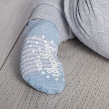 Snugabugz 3 Pack Socks - Blue Stripe-Kids-Ohh! By Gum - Shop Sustainable