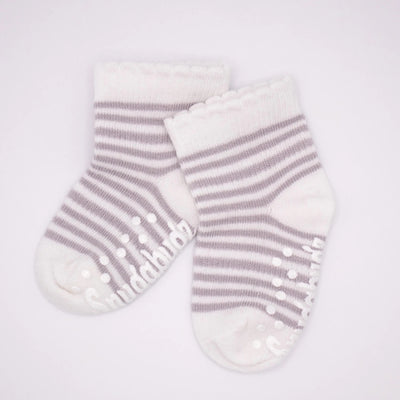 Snugabugz 3 Pack Socks - Grey Stripe-Kids-Ohh! By Gum - Shop Sustainable