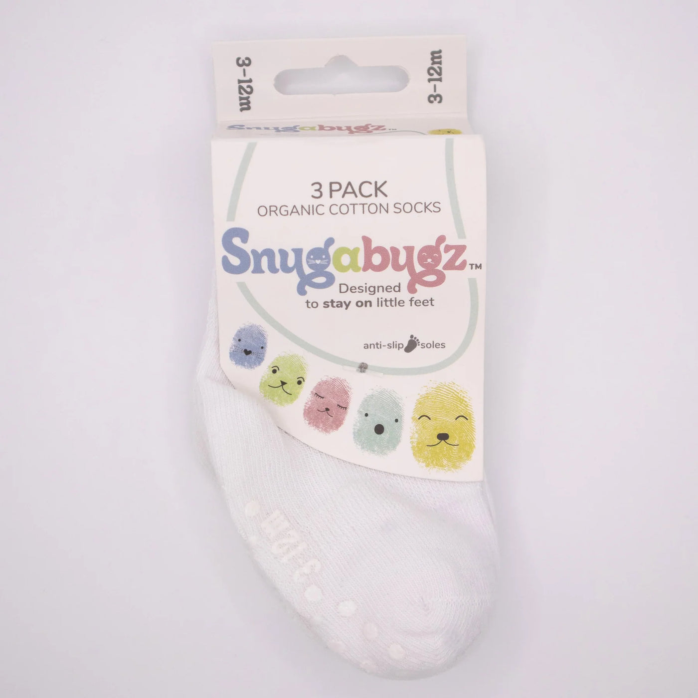 Snugabugz 3 Pack Socks - White-Kids-Ohh! By Gum - Shop Sustainable