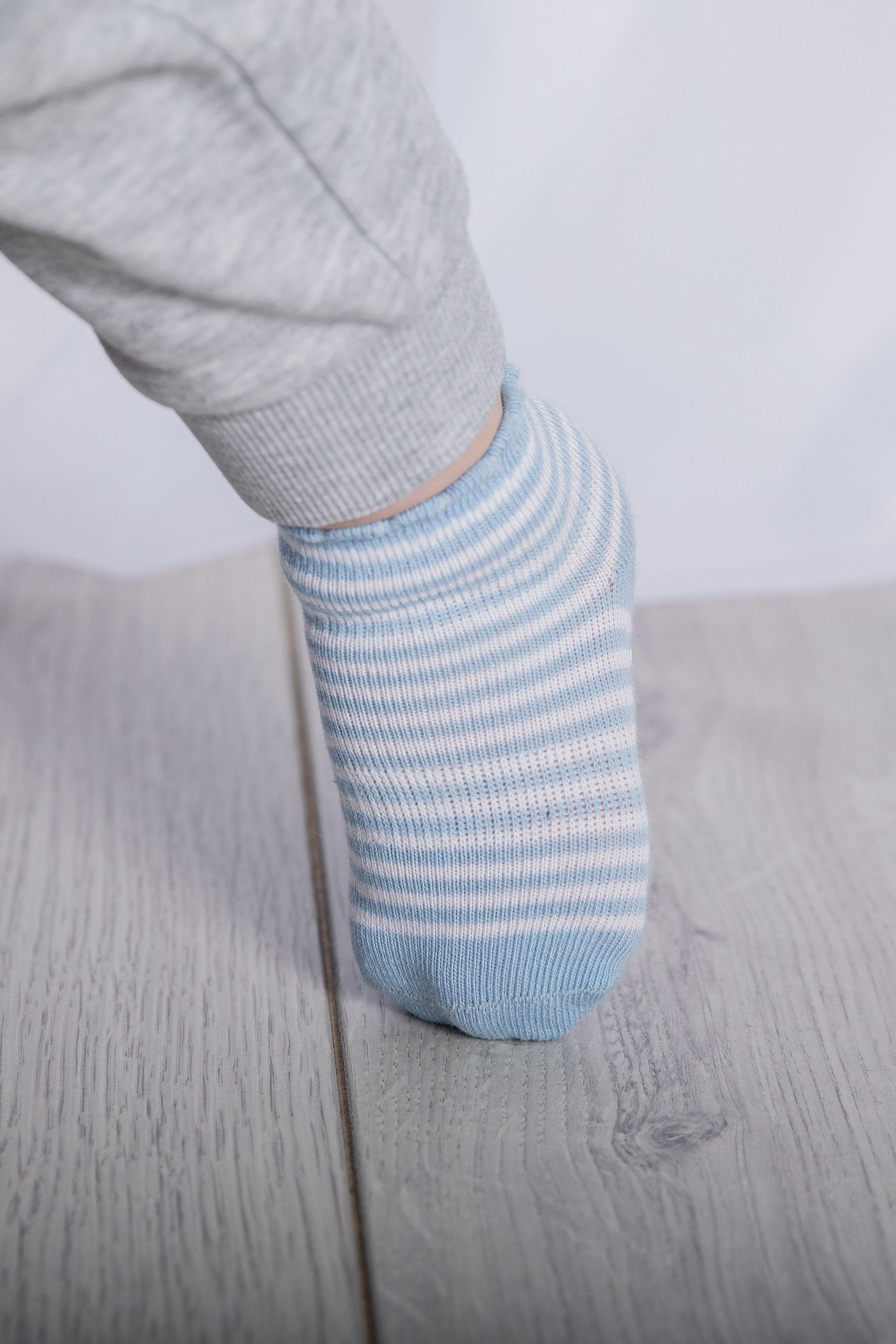 Snugabugz 3 Pack Stay On Socks - Blue Stripe-Kids-Ohh! By Gum - Shop Sustainable