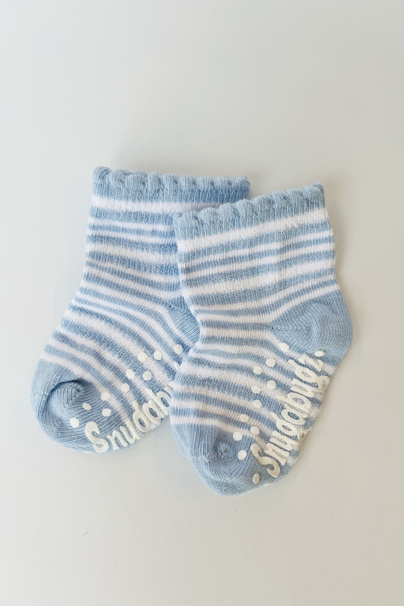 Snugabugz 3 Pack Stay On Socks - Blue Stripe-Kids-Ohh! By Gum - Shop Sustainable